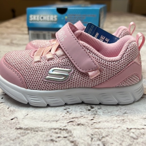 Sketchers Kids Sneakers Comfy Flex - Moving On Pink Sz 7 - Picture 8 of 8